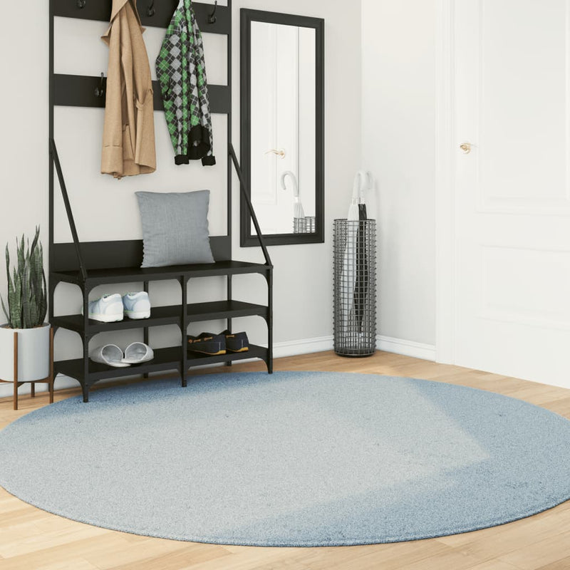 Load image into Gallery viewer, Vidaxl vloerkleed huarte laagpolig zacht wasbaar ø 200 cm blauw