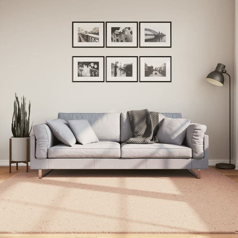 Afbeelding laden in galerijviewer, Vidaxl vloerkleed huarte laagpolig zacht wasbaar 200x200 cm roze
