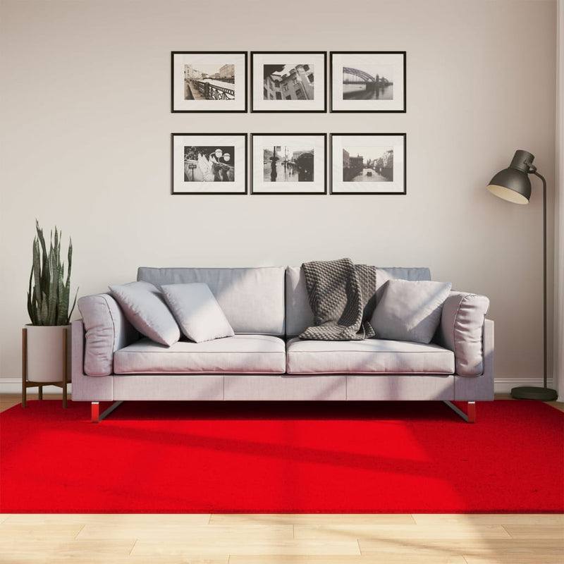 Afbeelding laden in galerijviewer, Vidaxl vloerkleed huarte laagpolig zacht wasbaar 160x230 cm rood