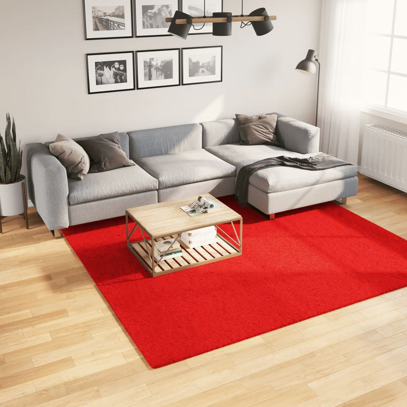 Afbeelding laden in galerijviewer, Vidaxl vloerkleed huarte laagpolig zacht wasbaar 240x240 cm rood