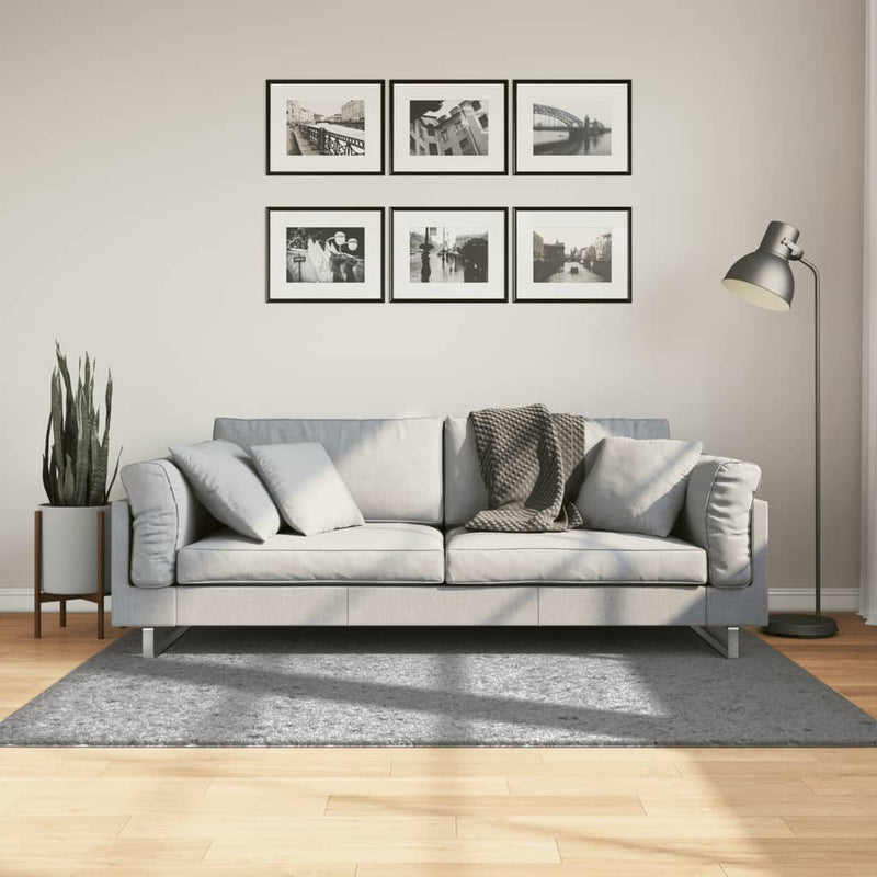 Load image into Gallery viewer, Vidaxl vloerkleed pamplona shaggy hoogpolig modern 120x170 cm grijs