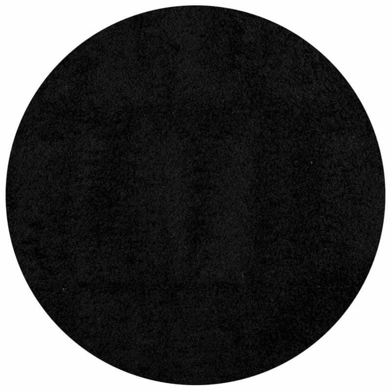 Load image into Gallery viewer, Vidaxl vloerkleed pamplona shaggy hoogpolig modern ø 100 cm zwart