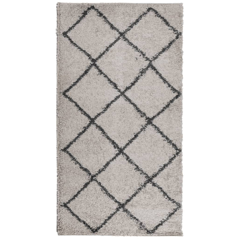 Load image into Gallery viewer, Vidaxl vloerkleed pamplona shaggy hoogpolig 60x110 cm beige antraciet