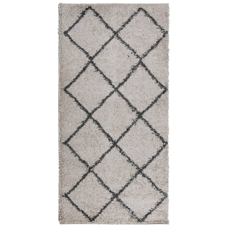 Load image into Gallery viewer, Vidaxl vloerkleed pamplona shaggy hoogpolig 100x200 cm beige antraciet