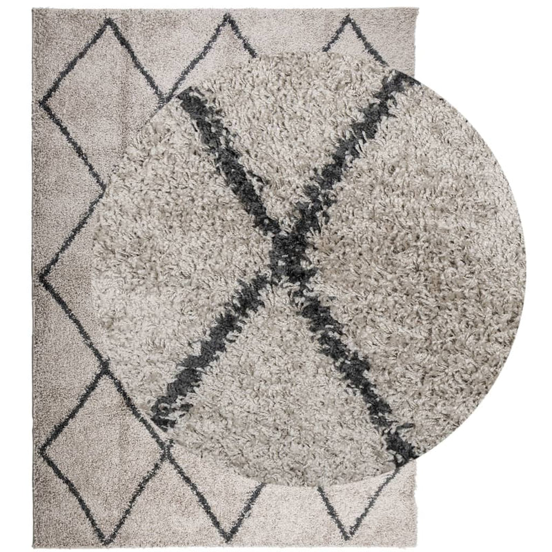 Load image into Gallery viewer, Vidaxl vloerkleed pamplona shaggy hoogpolig 200x280 cm beige antraciet