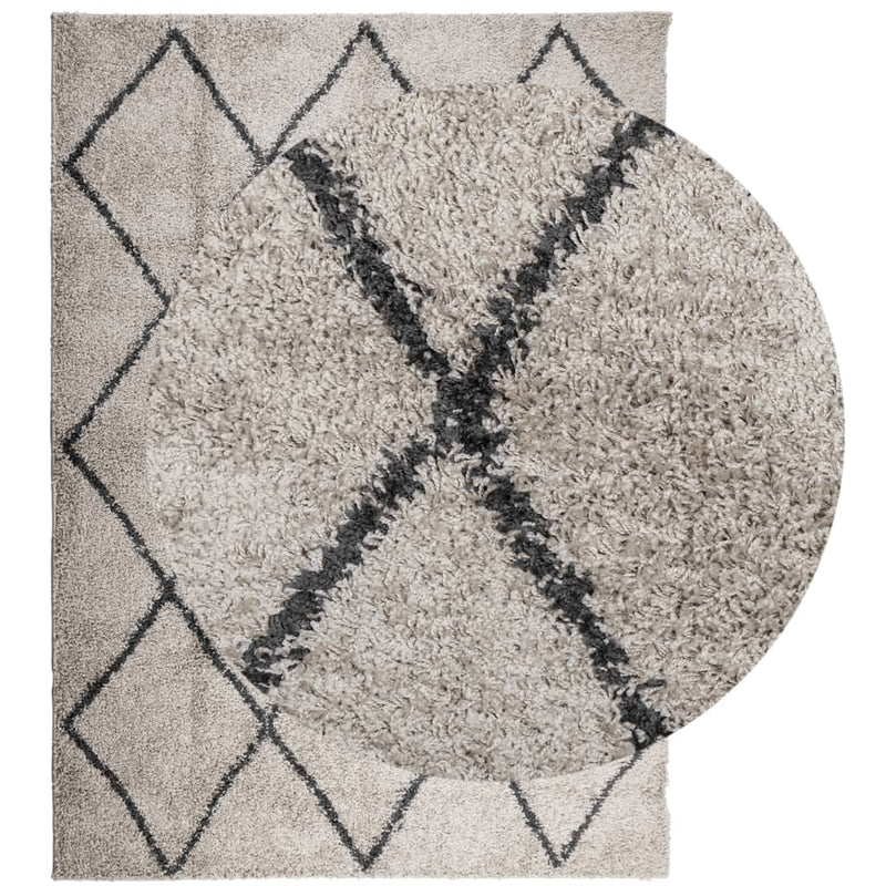 Load image into Gallery viewer, Vidaxl vloerkleed pamplona shaggy hoogpolig 240x340 cm beige antraciet