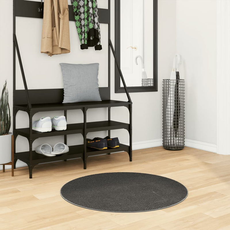 Load image into Gallery viewer, Vidaxl vloerkleed iza laagpolig scandinavisch ø 80 cm antraciet