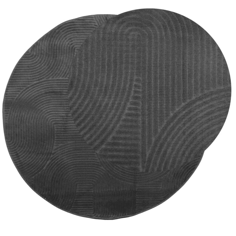 Load image into Gallery viewer, Vidaxl vloerkleed iza laagpolig scandinavisch ø 120 cm antraciet