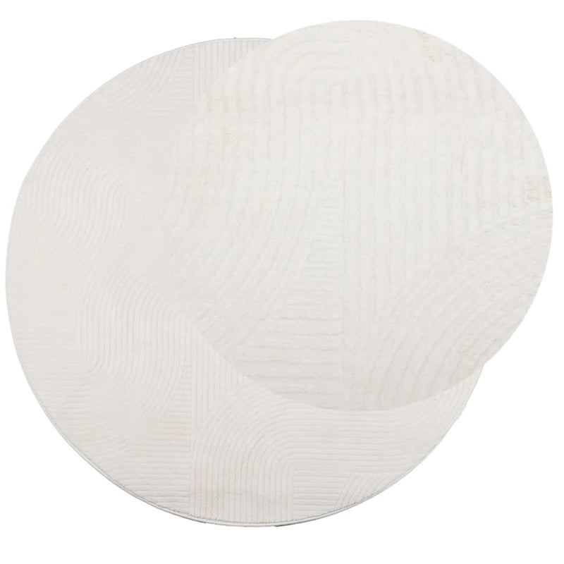 Load image into Gallery viewer, Vidaxl vloerkleed iza laagpolig scandinavisch ø 100 cm crèmekleurig
