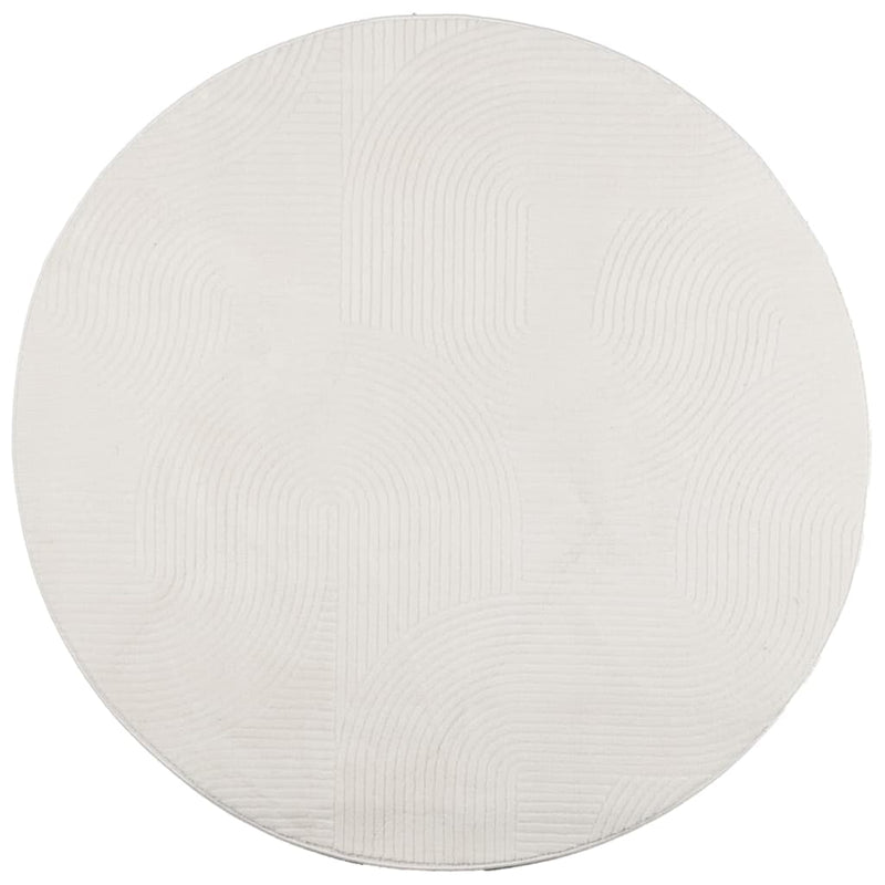 Load image into Gallery viewer, Vidaxl vloerkleed iza laagpolig scandinavisch ø 200 cm crèmekleurig