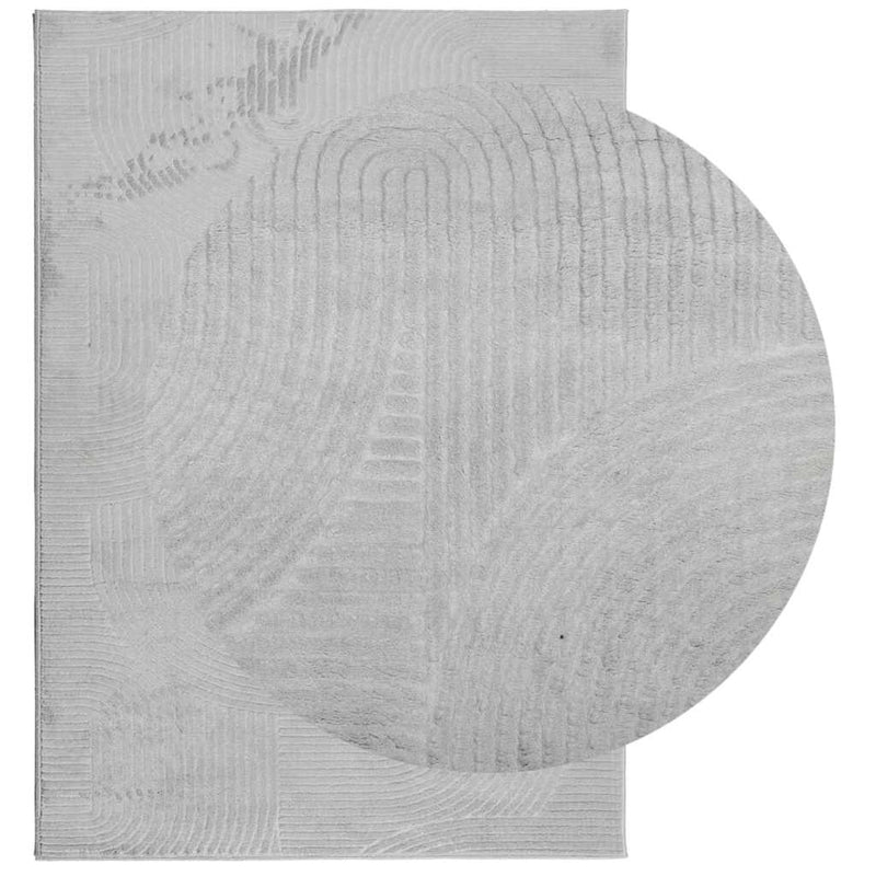 Load image into Gallery viewer, Vidaxl vloerkleed iza laagpolig scandinavisch 160x230 cm grijs