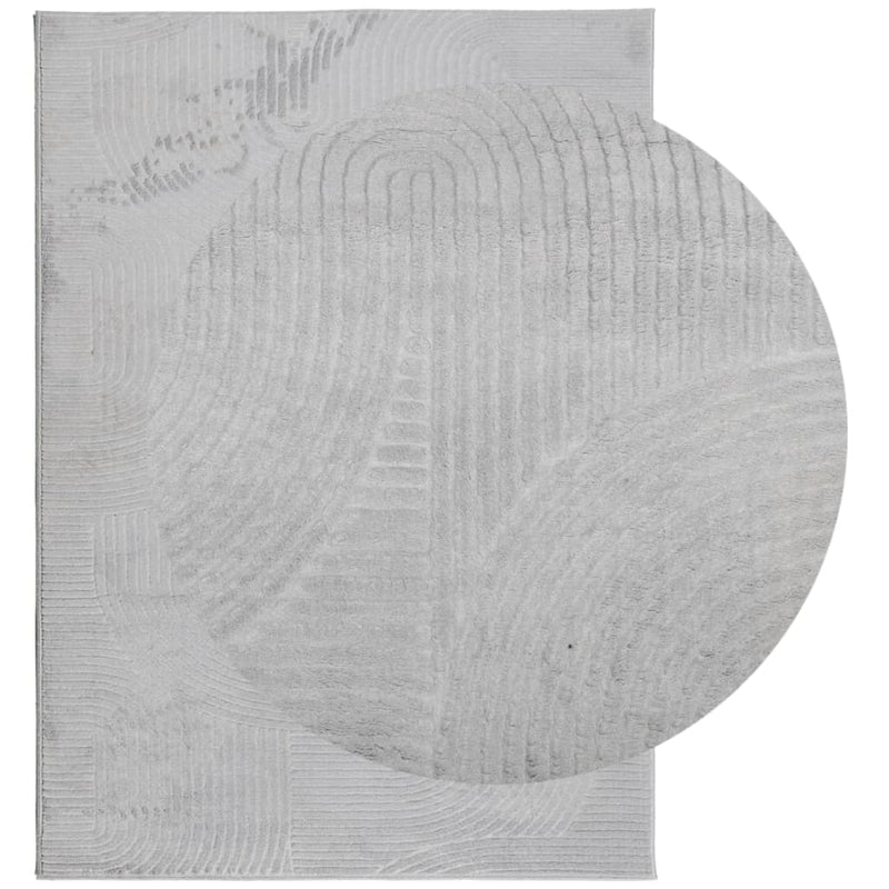 Load image into Gallery viewer, Vidaxl vloerkleed iza laagpolig scandinavisch 240x340 cm grijs