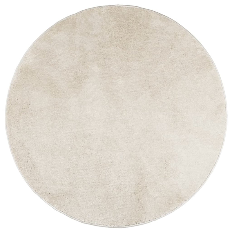 Load image into Gallery viewer, Vidaxl vloerkleed oviedo laagpolig ø 80 cm beige