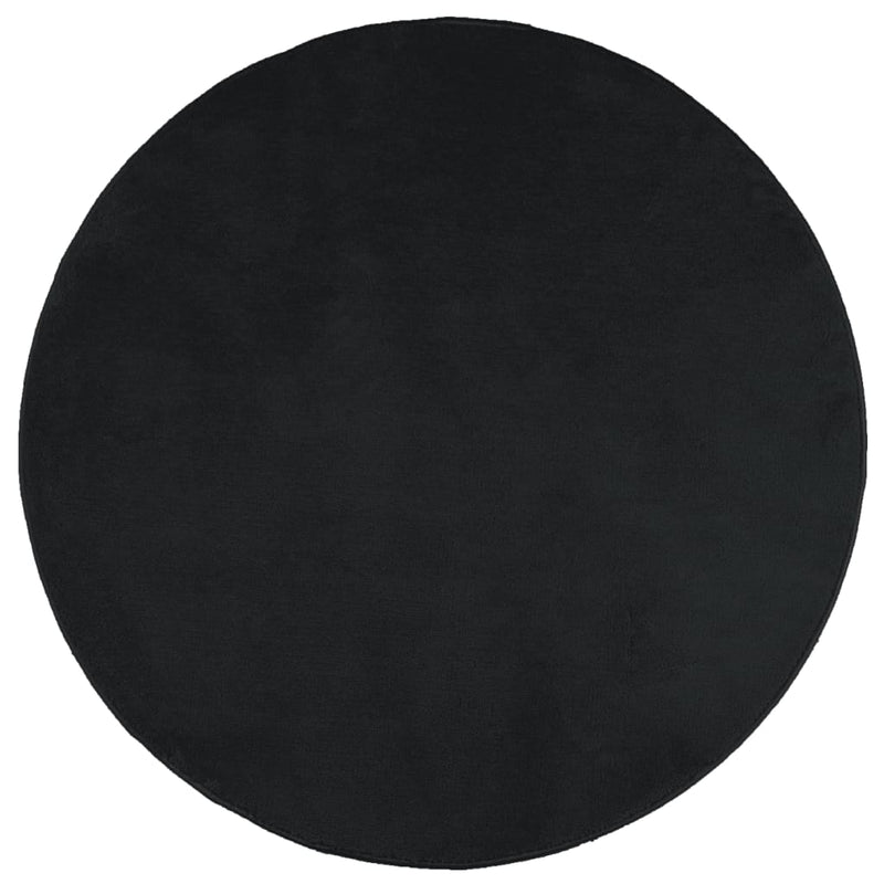 Load image into Gallery viewer, Vidaxl vloerkleed oviedo laagpolig ø 160 cm zwart