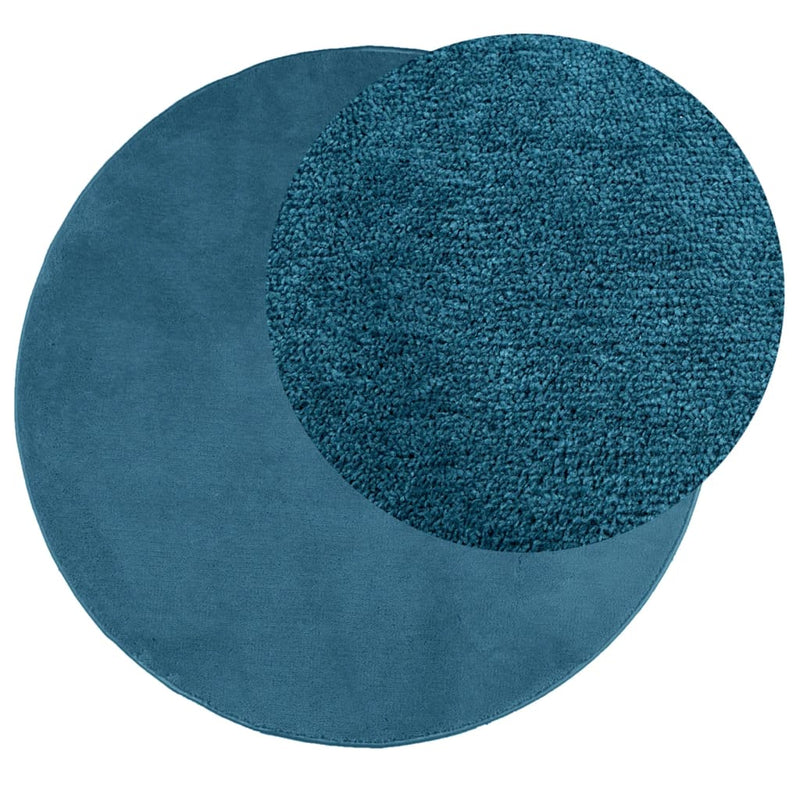 Load image into Gallery viewer, Vidaxl vloerkleed oviedo laagpolig ø 80 cm turquoise