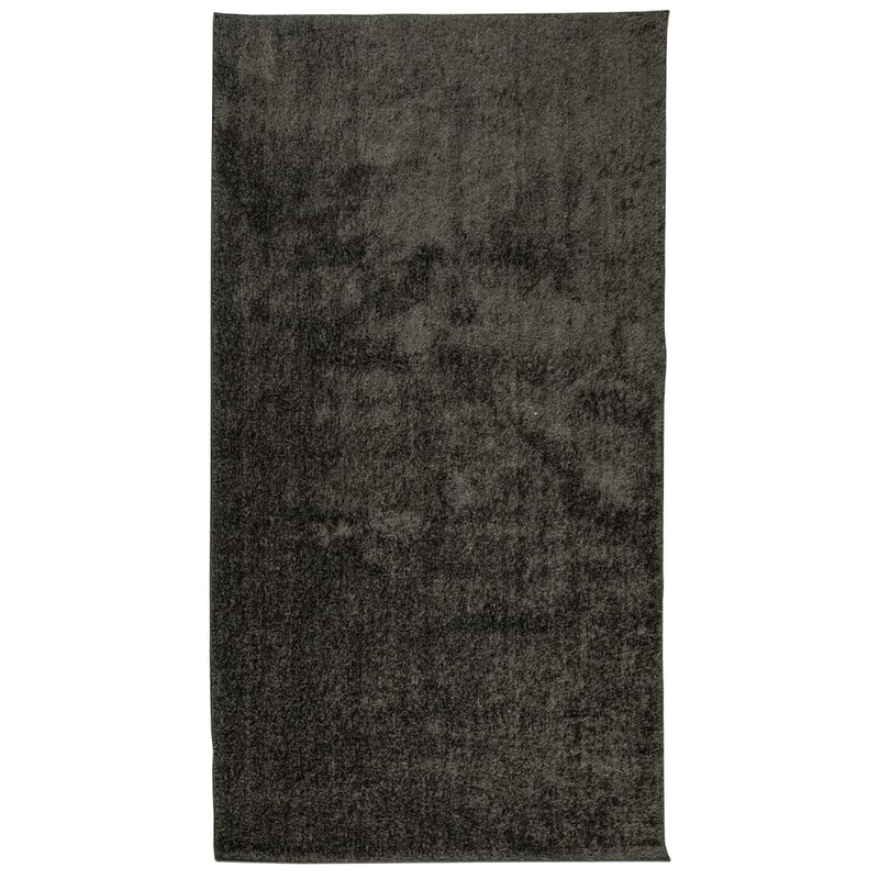 Load image into Gallery viewer, Vidaxl vloerkleed istan hoogpolig glanzend 80x150 cm antracietkleurig