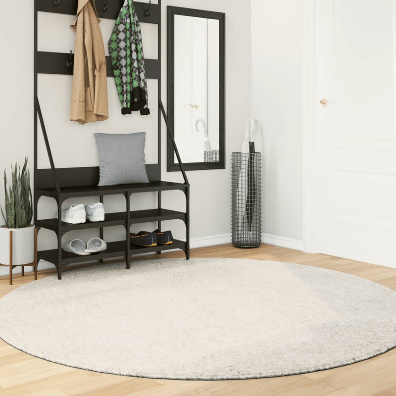 Load image into Gallery viewer, Vidaxl vloerkleed istan hoogpolig glanzend ø 200 cm crèmekleurig