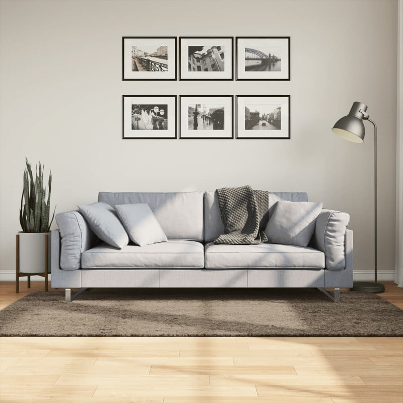 Load image into Gallery viewer, Vidaxl vloerkleed istan hoogpolig glanzend 100x200 cm grijs