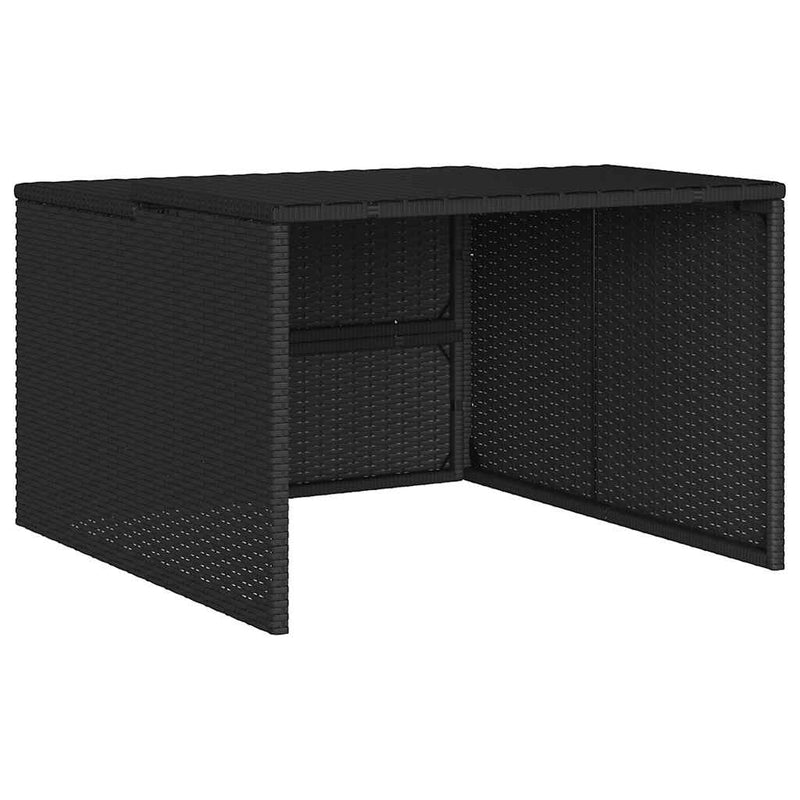 Afbeelding laden in galerijviewer, Vidaxl garage voor robotmaaier 86x90x52 57 cm poly rattan zwart