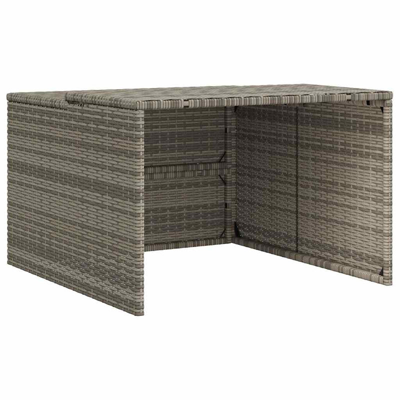 Afbeelding laden in galerijviewer, Vidaxl garage voor robotmaaier 86x90x52 57 cm poly rattan grijs