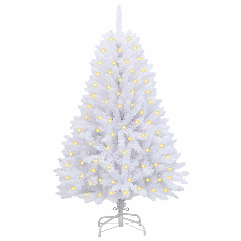 Afbeelding laden in galerijviewer, Vidaxl kunstkerstboom met 150 led wit 120 cm pvc en metaal