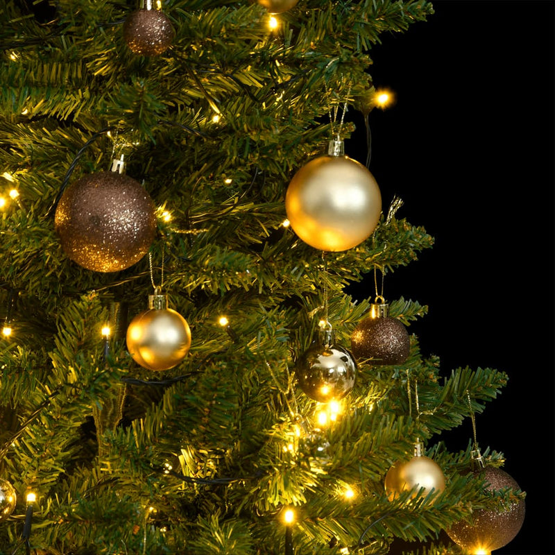 Load image into Gallery viewer, VidaXL Kunstkerstboom met scharnieren 150 LED en kerstballen 120 cm