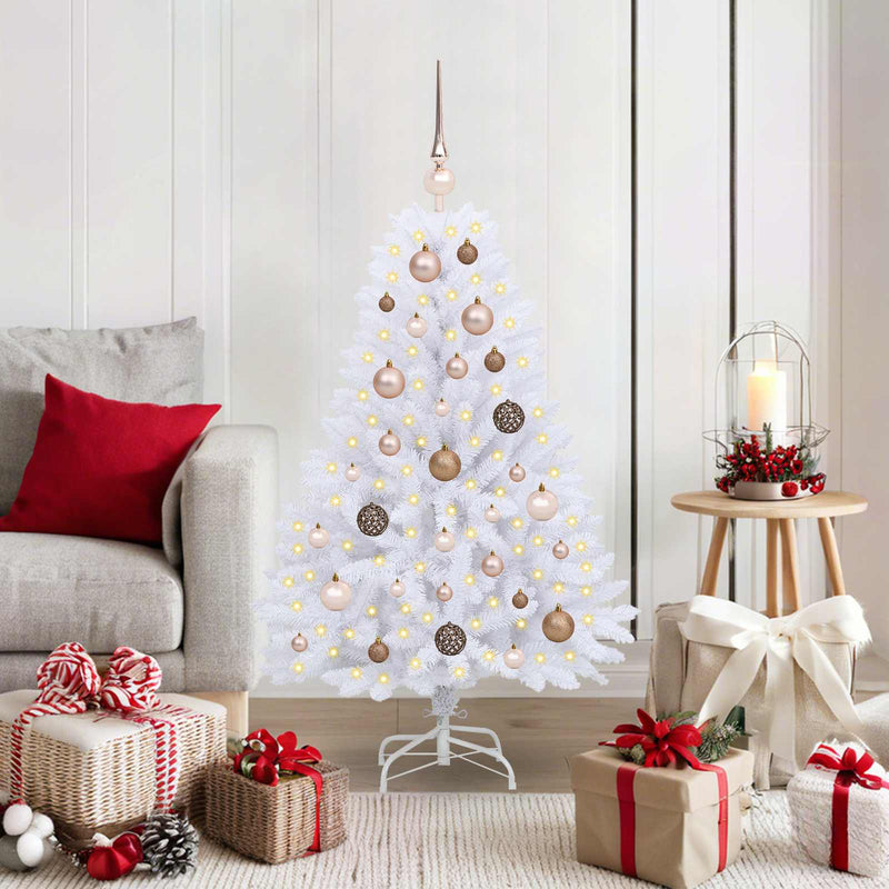 Load image into Gallery viewer, Vidaxl kunstkerstboom wit 68 x 68 x 120 cm pvc en metaal