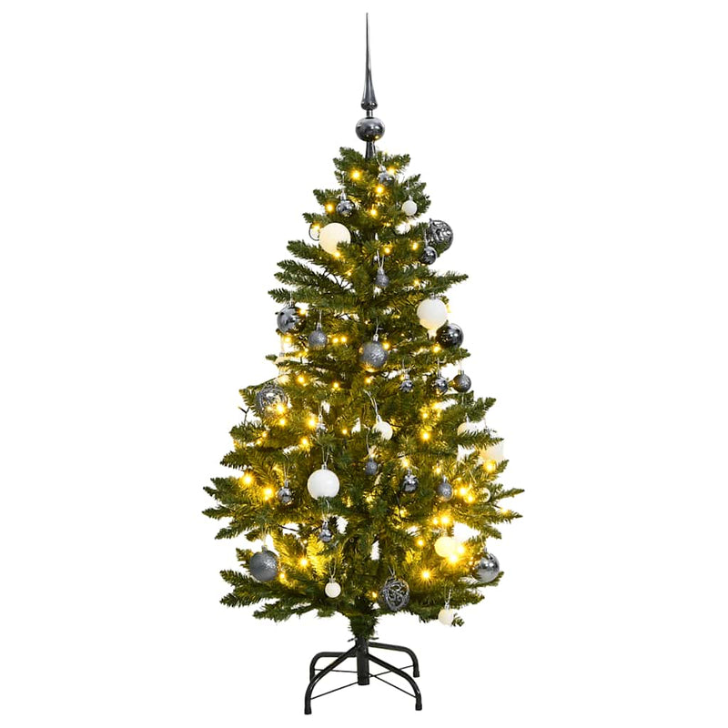 Load image into Gallery viewer, Vidaxl kunstkerstboom met scharnieren 150 led's en kerstballen 150 cm
