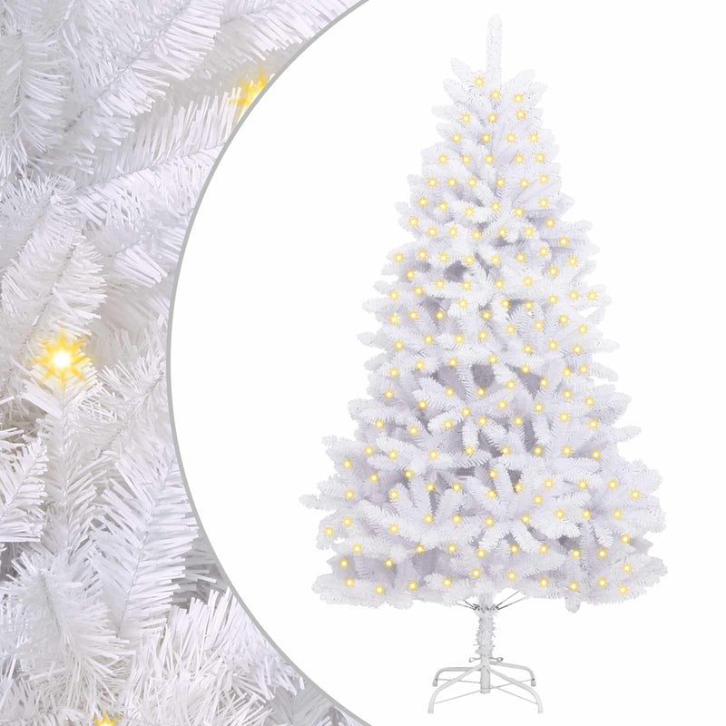 Load image into Gallery viewer, Vidaxl kunstkerstboom met 300 led wit 210 cm pvc en metaal