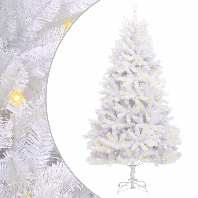 Afbeelding laden in galerijviewer, Vidaxl kunstkerstboom met 300 led wit 240 cm pvc en metaal