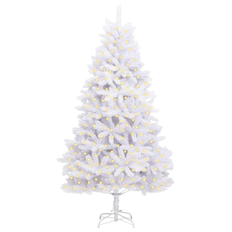 Afbeelding laden in galerijviewer, Vidaxl kunstkerstboom met 300 led wit 240 cm pvc en metaal