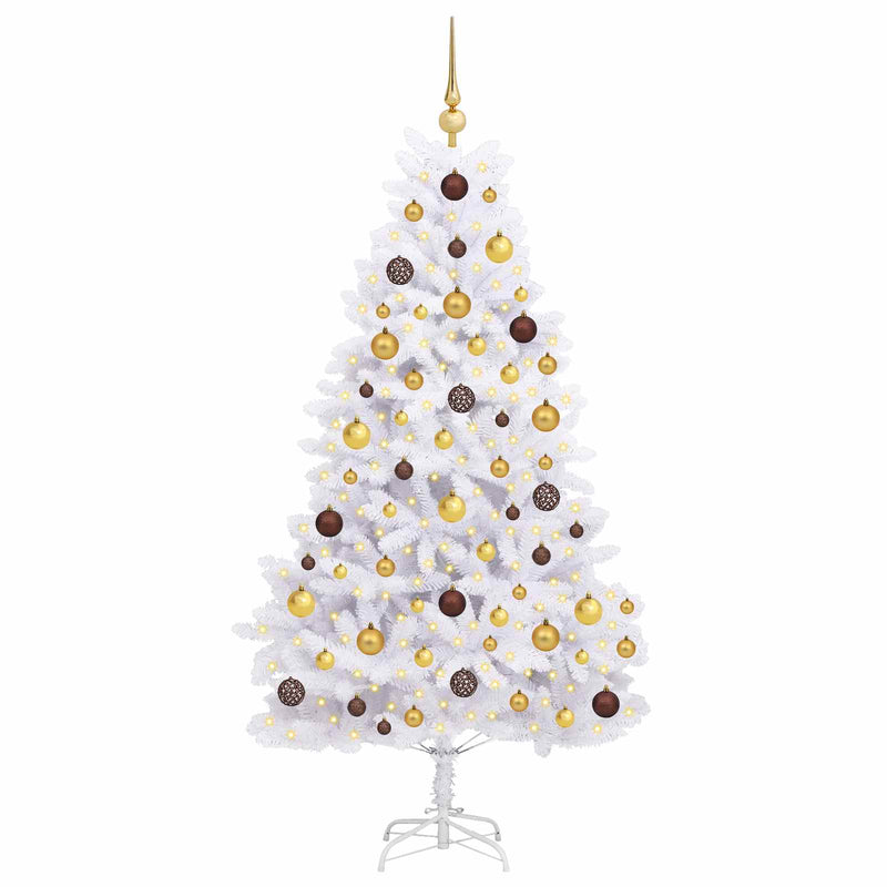 Load image into Gallery viewer, Vidaxl kunstkerstboom wit 90 x 90 x 180 cm pvc en metaal