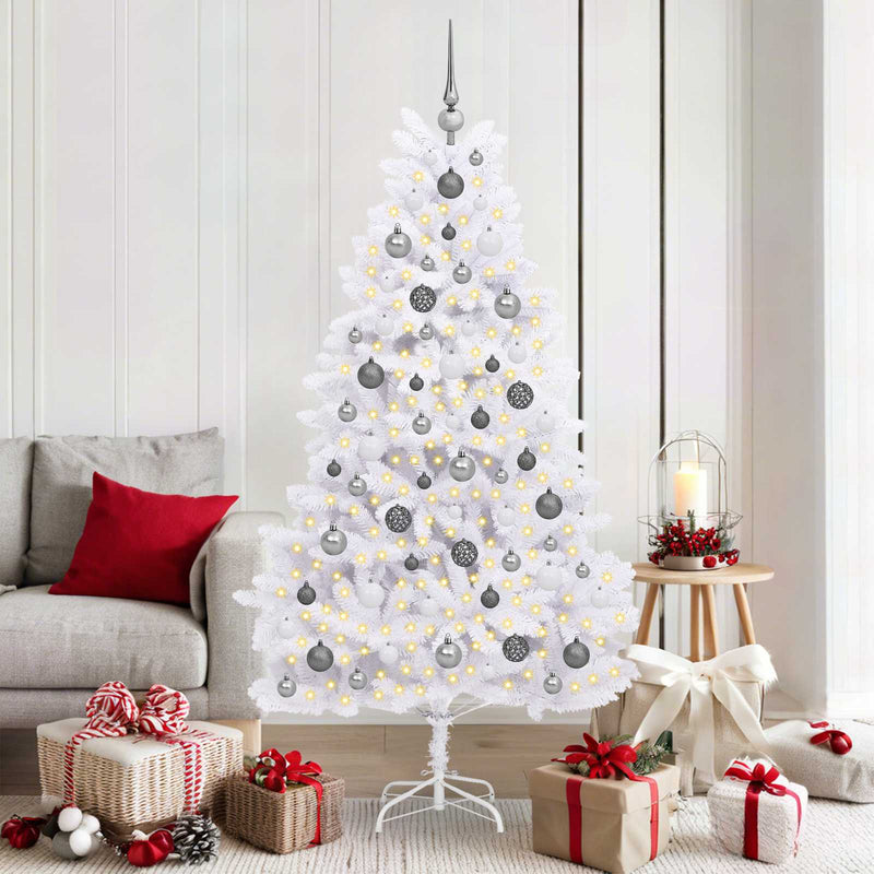 Load image into Gallery viewer, Vidaxl kunstkerstboom wit 90 x 90 x 180 cm pvc en metaal
