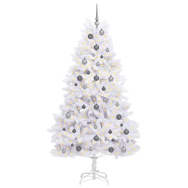 Load image into Gallery viewer, Vidaxl kunstkerstboom wit 106 x 106 x 210 cm pvc en metaal