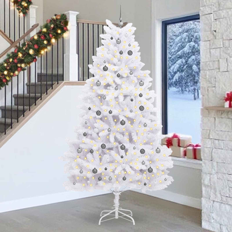 Load image into Gallery viewer, Vidaxl kunstkerstboom wit 128 x 128 x 270 cm pvc en metaal