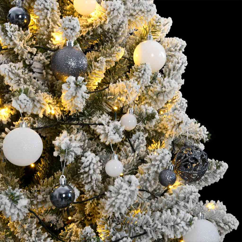 Load image into Gallery viewer, Vidaxl kunstkerstboom met scharnieren 300 led's en kerstballen 270 cm