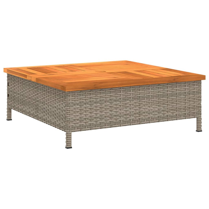 Load image into Gallery viewer, Vidaxl parasolvoetbedekking 70x70x25 cm poly rattan acaciahout grijs