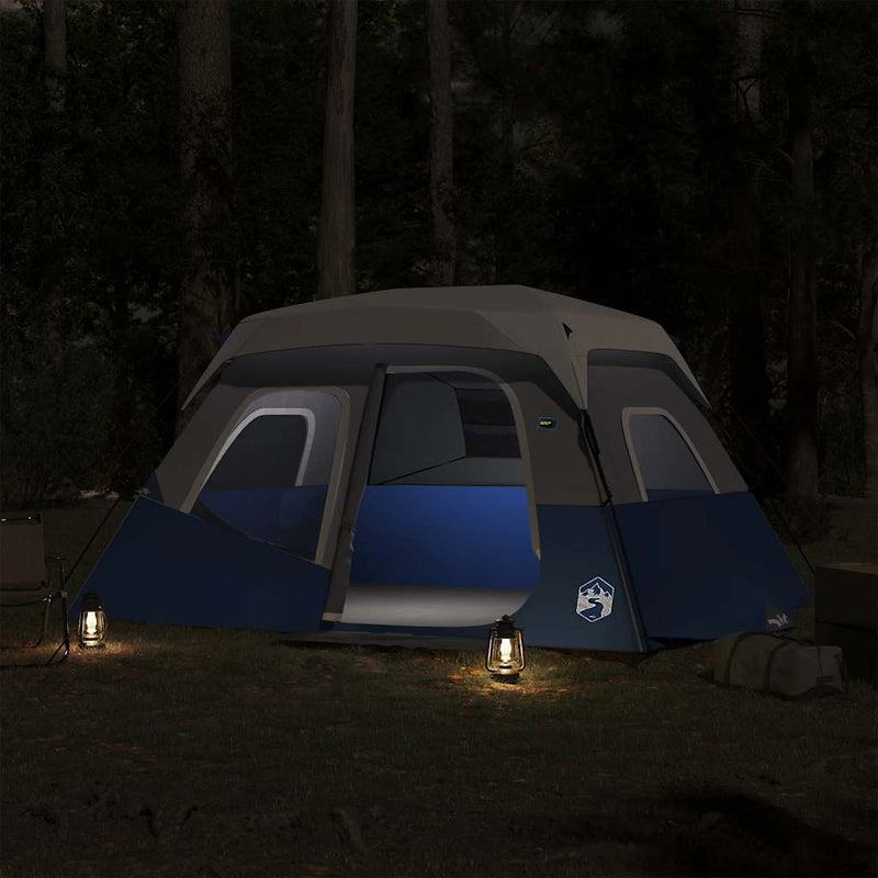 Load image into Gallery viewer, Vidaxl tent met led 6-persoons snelontgrendeling lichtblauw