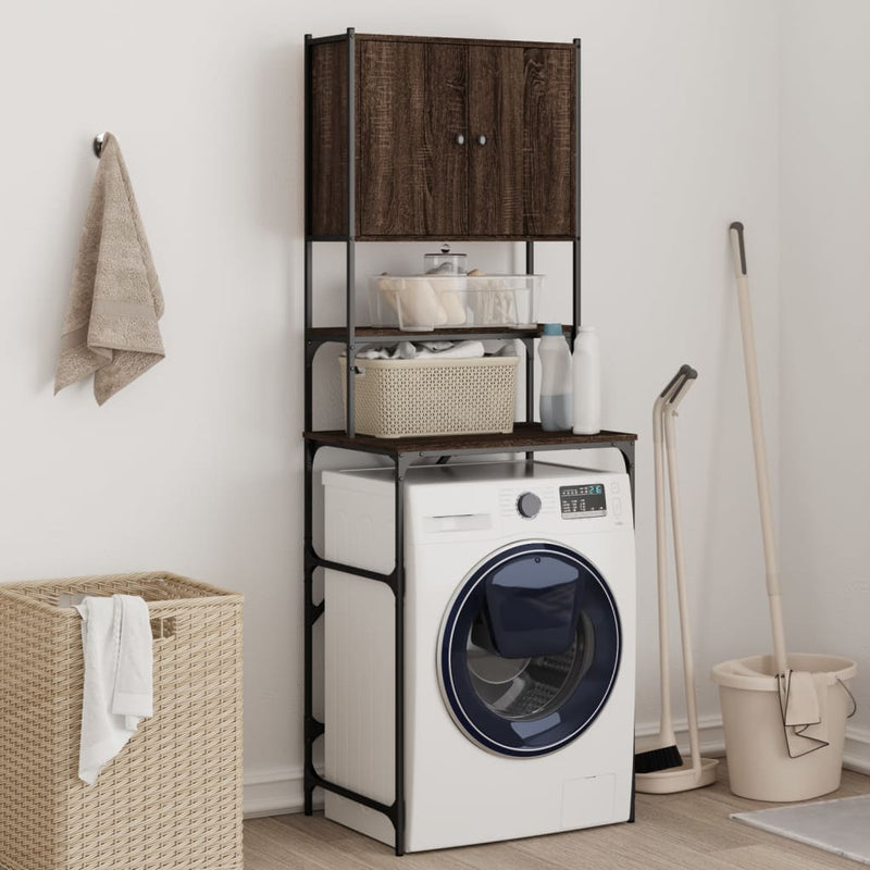 Load image into Gallery viewer, Vidaxl wasmachinekast 68x48,5x194 cm bruin eikenkleur