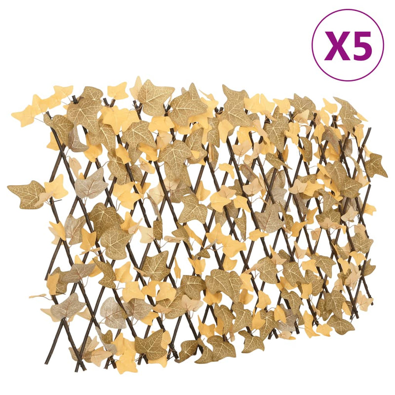 Load image into Gallery viewer, Vidaxl kunstplant esdoornblad latwerk 5st uittrekbaar 180x60 cm oranje