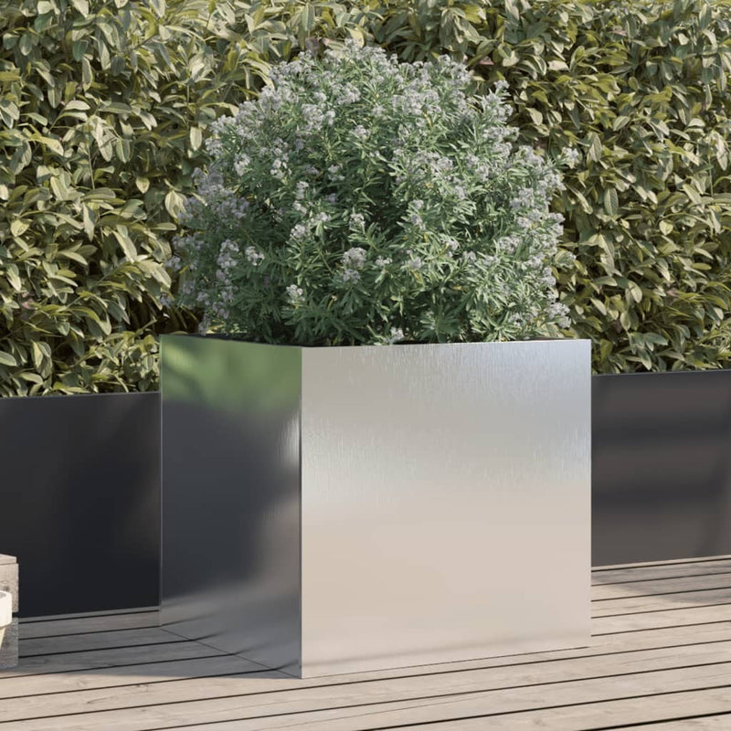 Load image into Gallery viewer, Vidaxl plantenbak 49x47x46 cm roestvrij staal zilverkleurig