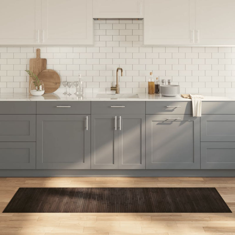 Load image into Gallery viewer, VidaXL Vloerkleed rechthoekig 60x200 cm bamboe donkerbruin