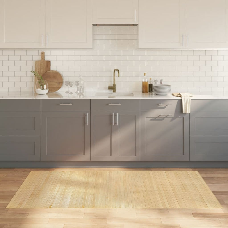 Load image into Gallery viewer, VidaXL Vloerkleed rechthoekig 100x200 cm bamboe lichtnaturel