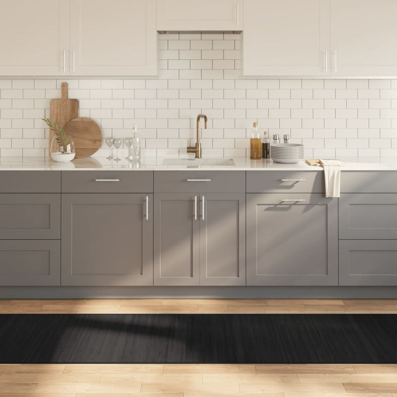 Load image into Gallery viewer, Vidaxl vloerkleed rechthoekig 70x300 cm bamboe zwart