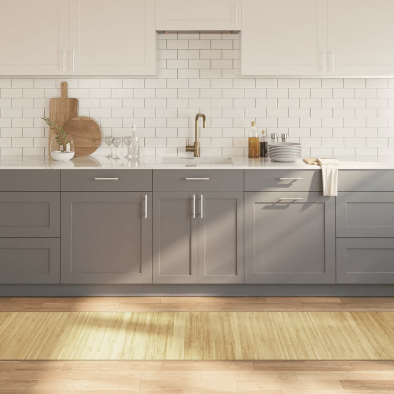 Load image into Gallery viewer, Vidaxl vloerkleed rechthoekig 70x1000 cm bamboe lichtnaturel