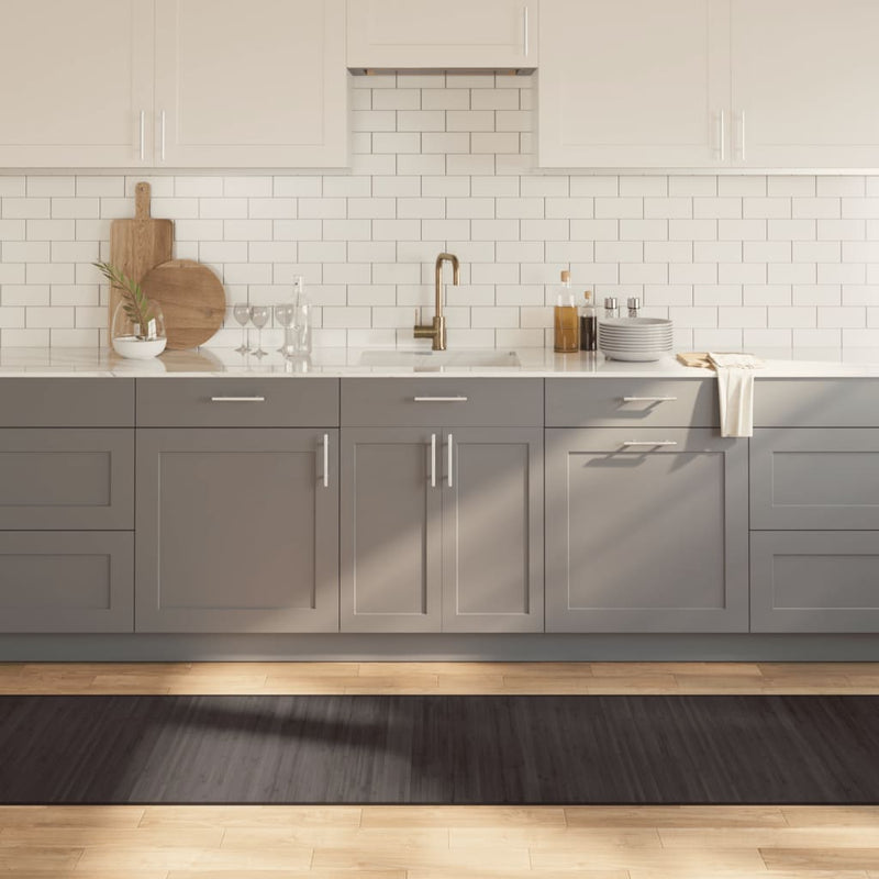 Load image into Gallery viewer, Vidaxl vloerkleed rechthoekig 70x1000 cm bamboe donkerbruin