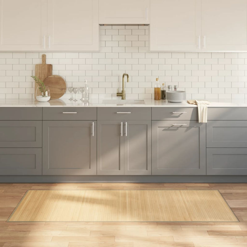 Load image into Gallery viewer, Vidaxl vloerkleed rechthoekig 80x200 cm bamboe lichtnaturel