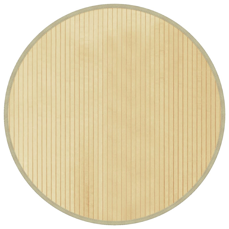 Load image into Gallery viewer, Vidaxl vloerkleed rond 80 cm bamboe lichtnaturel