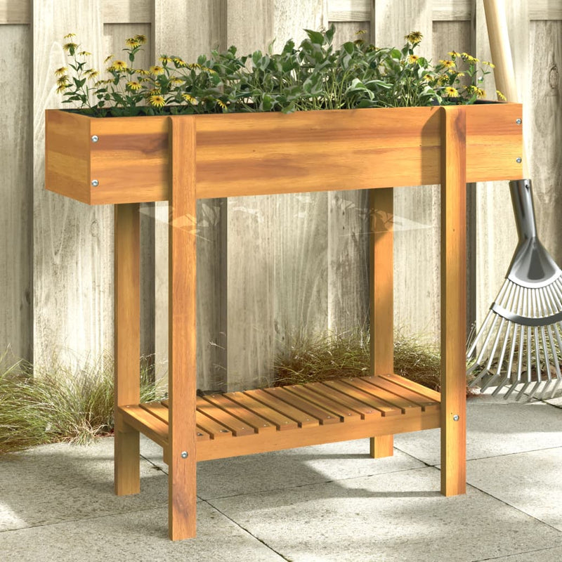 Load image into Gallery viewer, Vidaxl plantenbak verhoogd 90x30x75 cm massief acaciahout
