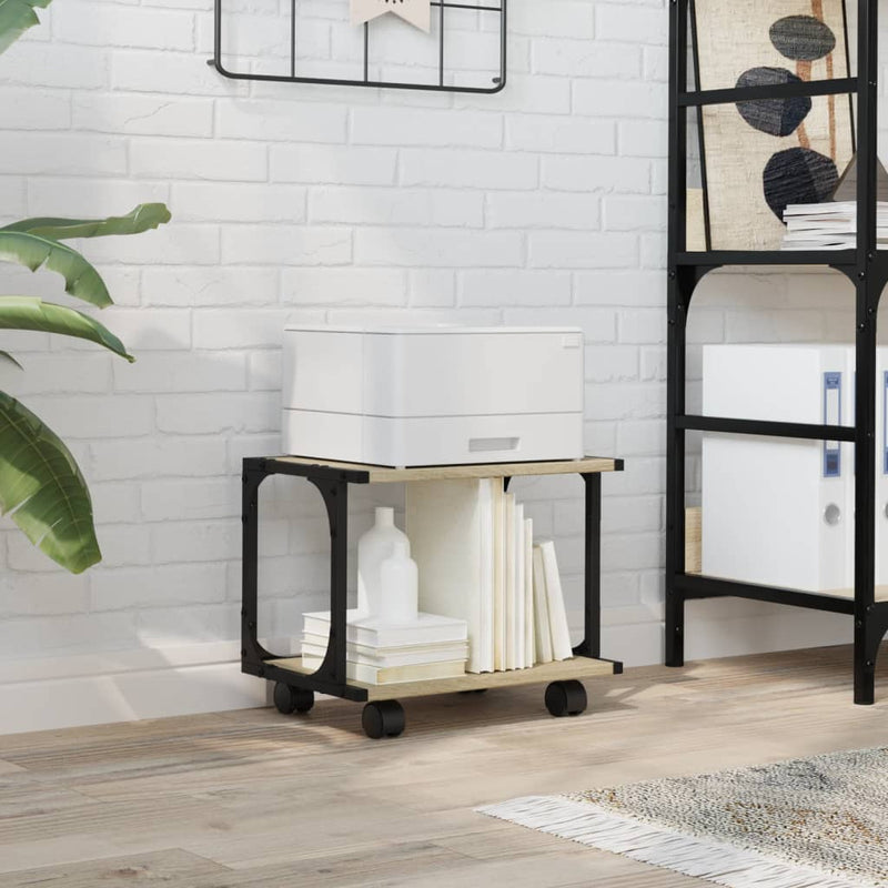 Load image into Gallery viewer, Vidaxl printerkastje 2-laags 41x28x33,5 cm hout sonoma eiken